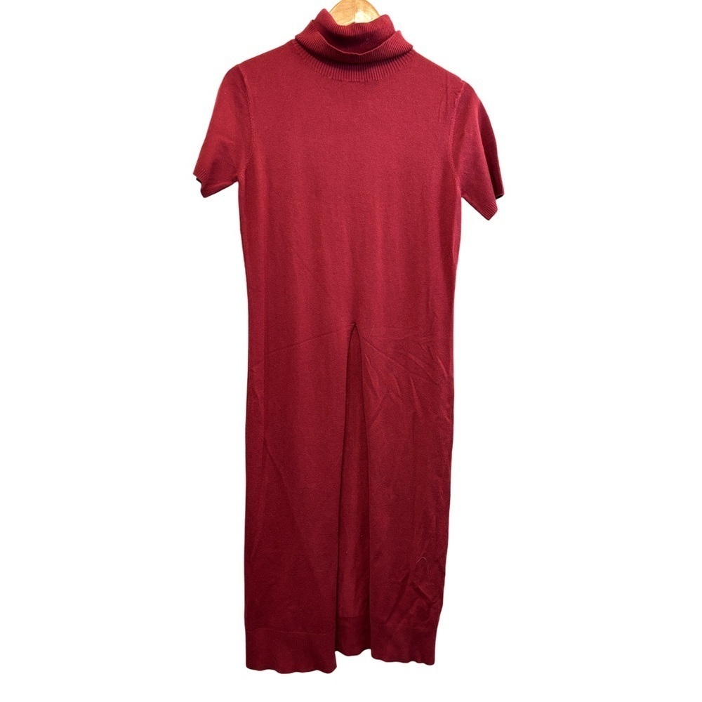 Love Token Red Turtleneck Sheath Midi Dress